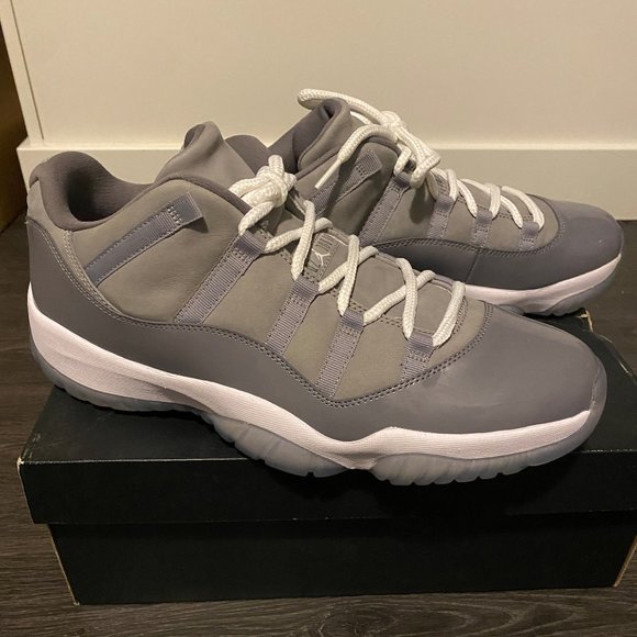 Grey & White Retro Low Air Jordans Men Size 13 US - Picture 2 of 7